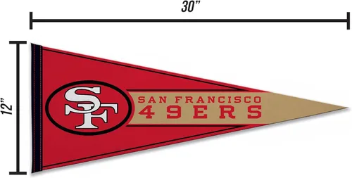 Miniatura 4 de Rico Industries NFL FootballRetro 12" x 30" Felt Wall Décor Pennant - Great for Home/Bed Room/Man Cave Décor