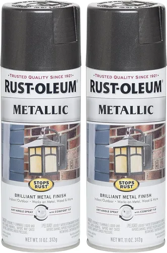 Miniatura 33 de Rust-Oleum 7274830 Pintura en aerosol metálica que detiene la oxidación, 11 oz, latón antiguo
