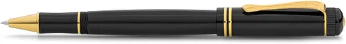 Kaweco DIA2 - Bolígrafo de gel dorado I, incluye bolígrafo de 0.028 in, diseño clásico, con bola de cerámica, rodillo de gel acrílico nostálgico, Oro