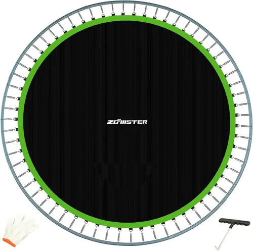 Zoomster Alfombrilla de salto de repuesto, se adapta a marco de trampolín redondo de 12 pies con 72 ganchos en V, con resortes de 5.5 pulgadas de