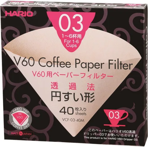 Miniatura 13 de Hario V60 - Filtro de café de papel, tamaño 01, blanco, caja de 40 unidades (paquete de 3)