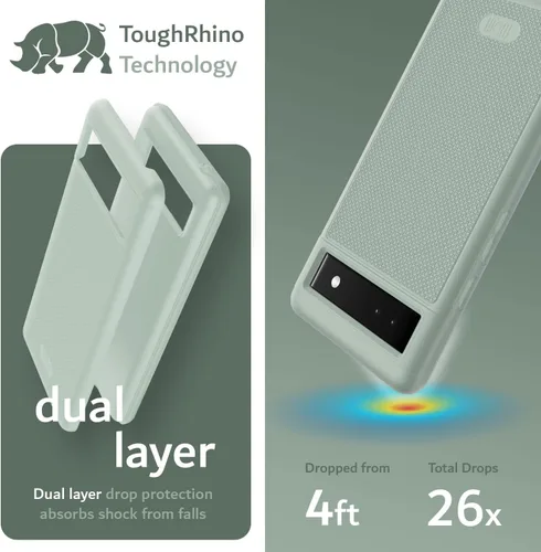Miniatura 3 de TUDIA MergeGrip [grado militar] Funda protectora para Google Pixel 6a (2022), [probada en caídas], de doble capa, a prueba de golpes, delgada, Green