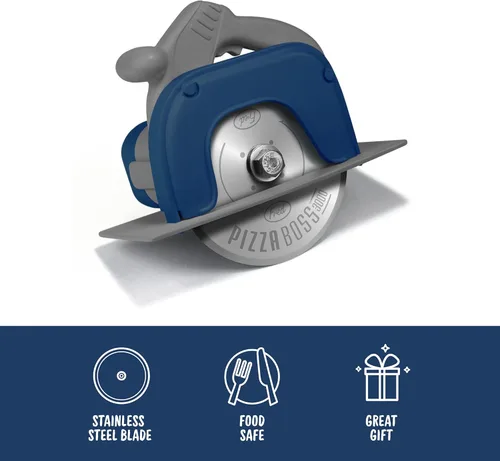 Miniatura 5 de Genuine Fred PIZZA BOSS 3000, Rueda de Pizza de Acero Inoxidable con Diseño de Sierra Circular, Gran Regalo para Hombres y Amantes de la Pizza