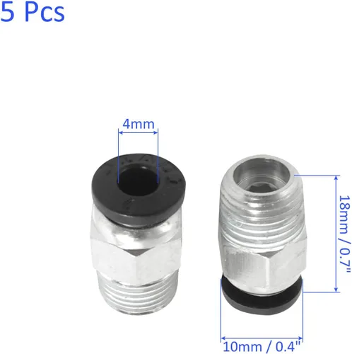 Miniatura 3 de M METERXITY Paquete de 5 unidades macho 1/8BSP de ajuste rápido – Adaptador de unión recto, accesorios de empuje para conectar, aplicar al sistema
