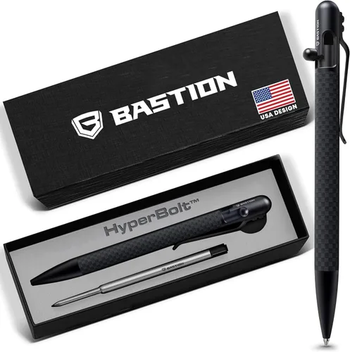 Miniatura 8 de BASTION® Bolígrafo Bolt Action Delgado de Lujo, Bolígrafo EDC Duradero con Punta Fina, Bolígrafo Profesional para Escuela y Trabajo - Acero Acero