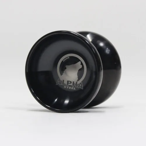Miniatura 2 de Zeekio Alpha Steel Yoyo - Yoyó de acero inoxidable con forma orgánica, YoYo de tamaño inferior con rodamiento de tamaño D (negro y aguafuerte blanco)