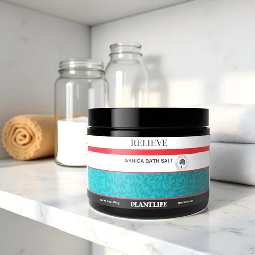 Miniatura 4 de Plantlife Arnica Relieve Sales de baño minerales – Fabricado con árnica y aceites esenciales 100% puros – Los productos Relieve son una solución