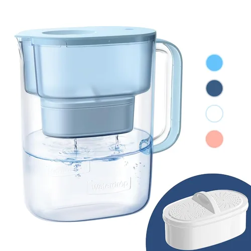 Waterdrop - Jarra con filtro de agua para 10 tazas, incluye 1 filtro Azur