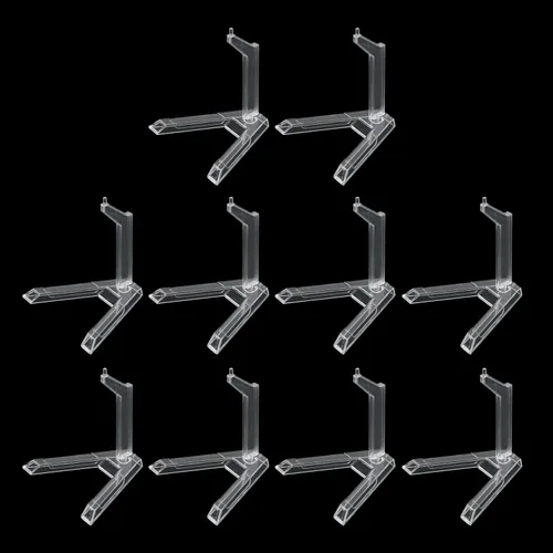 Miniatura 6 de MY MIRONEY Pantalla de figura de acción negra, 5 unidades, soporte flexible para 1/144 SD BB Gundam figuras modelos