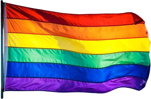 US Flag Factory Bandera arcoíris de 2 x 3 pies (rayas cosidas) para exteriores SolarMax nailon – Orgullo gay lesbiana LGBT – Calidad premium –