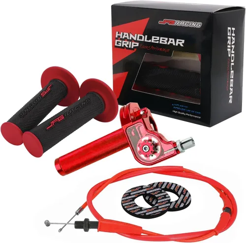 Miniatura 12 de JFG RACING Conjunto de Acelerador para Motocicleta, 7/8" 22mm Puños de Acelerador de Giro Rápido con Cable de Acelerador de Aleación de Aluminio