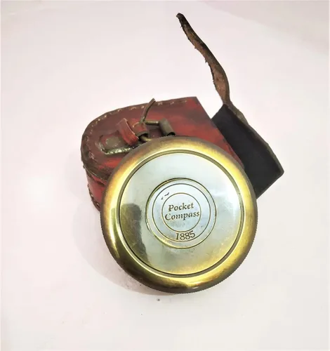 Miniatura 2 de Decor&More Reloj de escritorio elegante de una cara con brújula antigua para rastrear senderismo atemporal decoración del hogar, regalo ideal