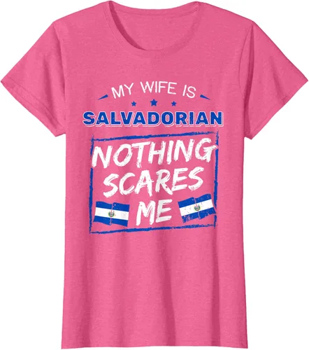 Miniatura 73 de Camiseta con la bandera de raíces salvadoreñas de El Salvador My Wife Is Salvadoran Roots, Negro