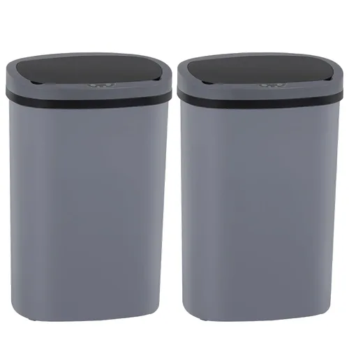 Miniatura 22 de PayLessHere Basurero de 13 galones de acero inoxidable Acero Tapa automática sin contacto con sensor de movimiento Bote de basura de cocina