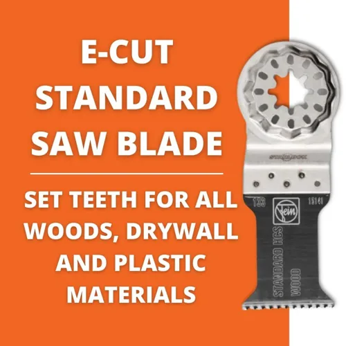 Miniatura 3 de Fein Starlock 63502133260 - Hoja de sierra estándar E-Cut - Corte de precisión para madera, paneles de yeso y plásticos con dientes fijados, ancho