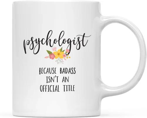 Miniatura 33 de Andaz Press Taza de café de 11 onzas, regalo de broma, tía porque Badass no es un título oficial, gráfico floral, 1 paquete