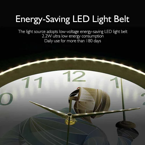 Miniatura 5 de Geek Alerts Reloj de pared LED luminoso con control de sonido, esgrima para el hogar, marco de metal, relojes de cuarzo silencioso, arte de pared