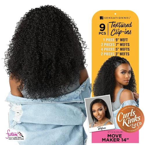 Miniatura 4 de Sensationnel Curls Kinks & Co - Clip texturizado - MOVE MAKER 14″ (Color: 2 marrón oscuro)