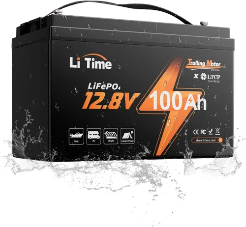 Miniatura 24 de Litime Batería de litio LiFePO4 de 12 V y 165 Ah Bluetooth, batería de ciclo profundo para motores de arrastre, tamaño grupo 31 con densidad