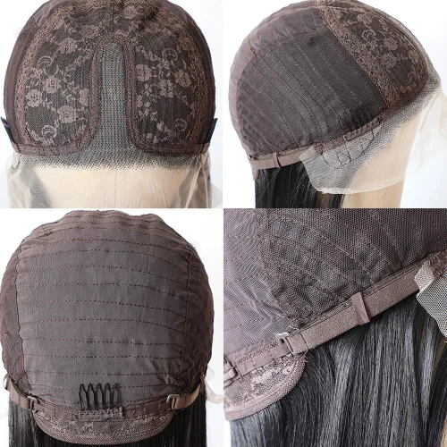 Miniatura 7 de QD-Tizer - Peluca larga de encaje rizado con ondas de moda para mujer