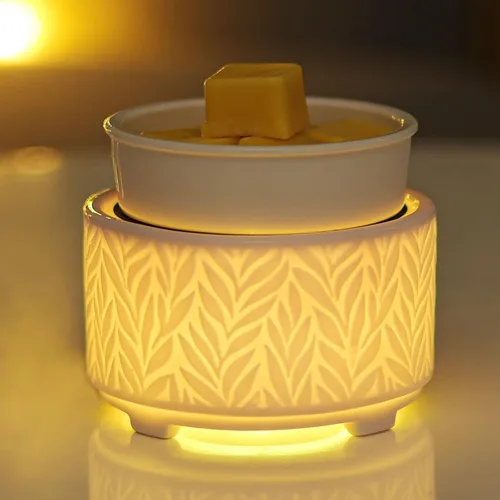 EQUSUPRO - Calentador de cera para derretir cera perfumada, calentador eléctrico de cera de cerámica 4 en 1, quemador de cera de fragancia para el