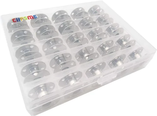 ckpsms Marca: bobinas de metal #172222 compatibles con Singer Class 66, 66-6, 99, 99-13, 185, 185CL, 192,201 (25 piezas + caja)
