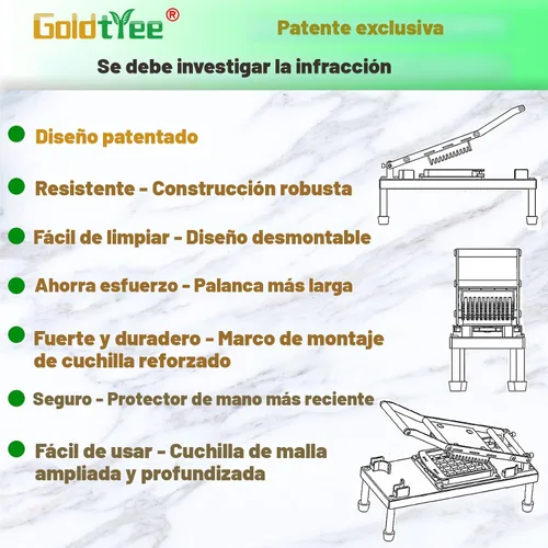 Miniatura 8 de Cortador de verduras, picador de verduras con 8 cuchillas, cortador de cebolla con recipiente, picador de alimentos todo en uno profesional