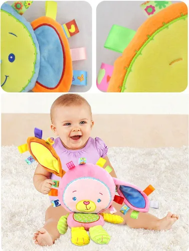 Miniatura 6 de Monkey Taggie - Manta de actividad y juguete sensorial para bebés, regalos para recién nacidos, bebés, juguete suave y amoroso – Clam Down and Play