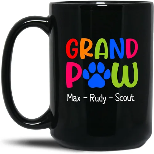 Miniatura 8 de Best Grandpa Ever - Taza de café personalizada de cerámica negra de 11 onzas, taza de café para abuelo, regalo para abuelos, taza de viaje moderna