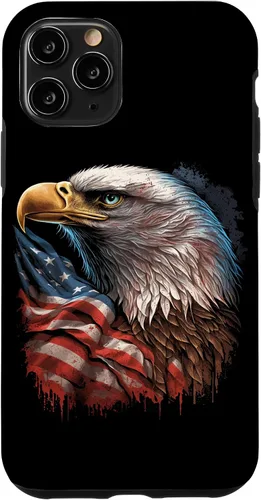 Miniatura 26 de Funda patriótica para iPhone 11 Pro Max con ojos de águila calva americana