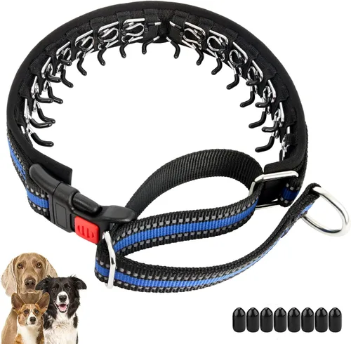 Mayerzon Collar Martingale para perros, collar de perro antitirones con tira reflectante para perros pequeños, medianos y grandes, collar de perro