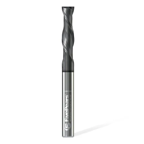 Miniatura 9 de FivePears Broca de enrutador en espiral de corte de vástago de 1/4 de pulgada, fresadora de extremo CNC de carburo sólido de 2 flautas