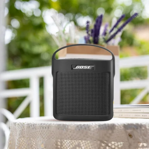 Miniatura 8 de Funda protectora de silicona con asa compatible con Bose SoundLink Color Speaker II (gris oscuro)