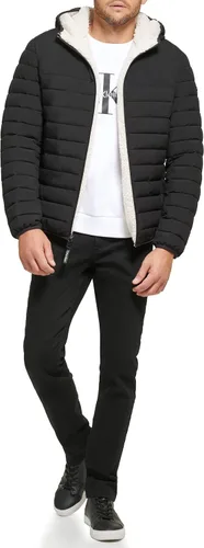 Miniatura 5 de Calvin Klein Men's Hooded Down Jacket Quilted Coat Sherpa Lined