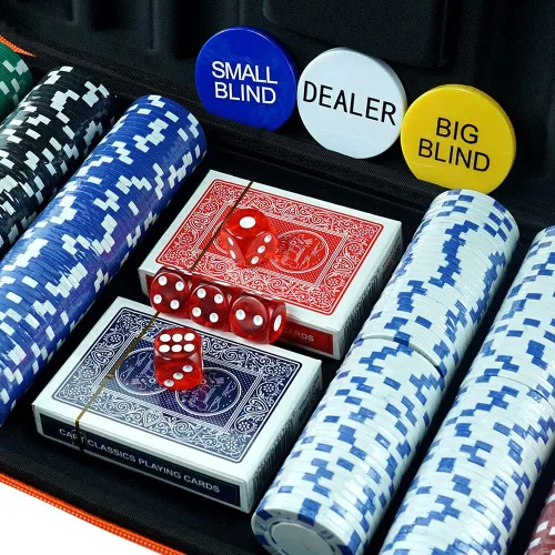 Miniatura 7 de PUREPLAY Juego de fichas de póquer de 0.41 oz - 300 fichas de póquer de casino con bolso de tela Oxford de alta resistencia para Texas Holdem