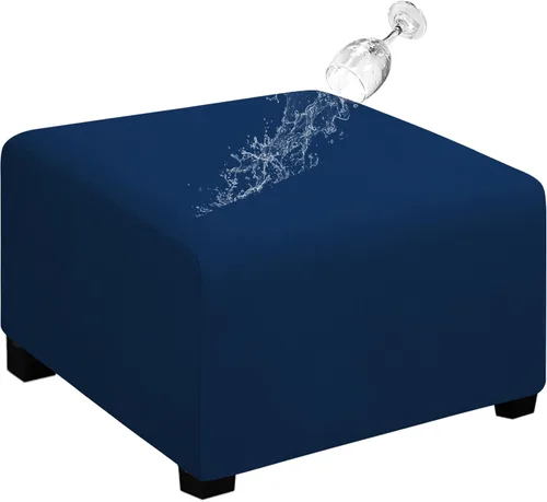 Miniatura 44 de Easy-Going Funda para Otomán Elástica 100% Doble Impermeable Rectangular Plegable Taburete de Almacenamiento Protector de Muebles Funda Suave