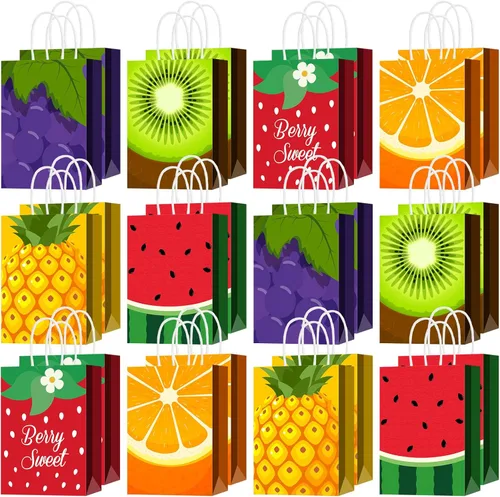 Miniatura 19 de Outus 24 piezas de bolsas de regalo de fiesta de mariposa, bolsas de golosinas de mariposa, bolsas de papel para regalos con mango, morado, azul