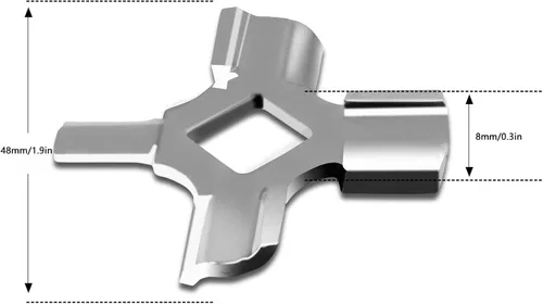 Miniatura 3 de Antree Picadora de carne de acero inoxidable cuchillas para batidora de pie y accesorio para picadora de carne, 2 cuchillas afiladas