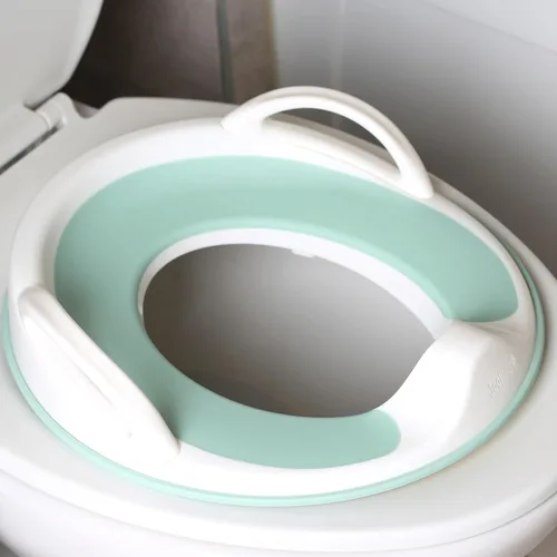 Miniatura 7 de Jool Baby Asiento de entrenamiento para ir al baño para niños y niñas con asas, se adapta a inodoros redondos y ovalados, antideslizante