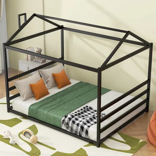 Miniatura 12 de SOFTSEA Marco de cama de metal doble para niños