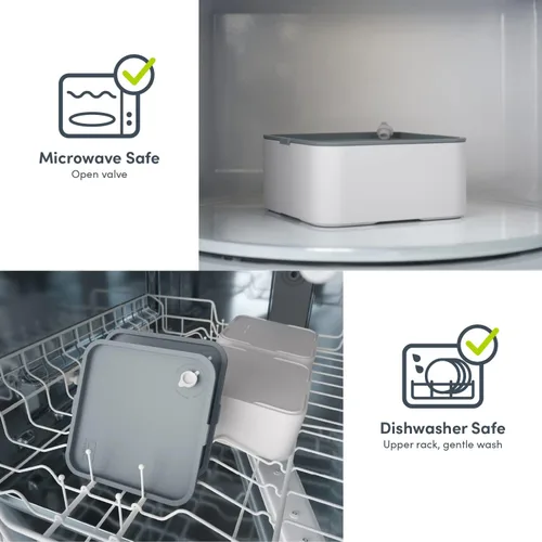 Miniatura 3 de monbento - Caja Bento grande MB Square Blossom con compartimentos - Lonchera a prueba de fugas para el trabajo y la preparación de comidas - Sin BPA