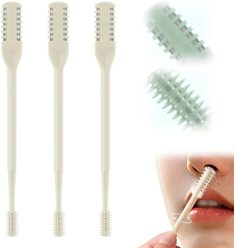 Cortador de pelo nasal 2 en 1, 2026 New Travel Essentials - Cortador de pelo de nariz de doble cara, cortador de pelo manual portátil giratorio de