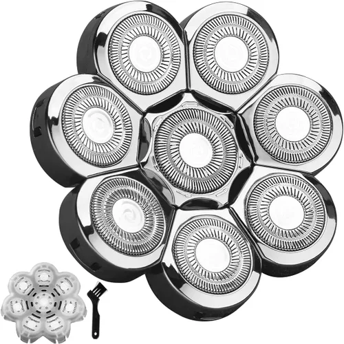 Cabezal de repuesto para afeitadora flotante de acero inoxidable 8D, cabezales de repuesto para afeitadora eléctrica para hombre (8 cabezales (8