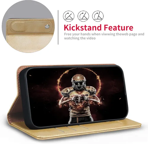 Miniatura 5 de Funda tipo cartera para Samsung Galaxy A03S, funda plegable de piel de alta calidad, con bloqueo RFID, tarjetero y soporte magnético tipo folio, TPU