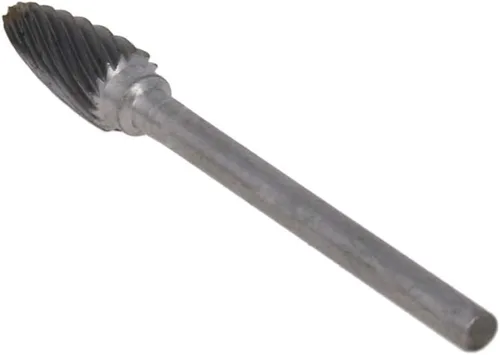 Miniatura 20 de Utoolmart Limas rotativas de carburo de tungsteno de 0.118 in, vástago de 0.118 in, herramienta de rebabas rotativas de forma cilíndrica dentada