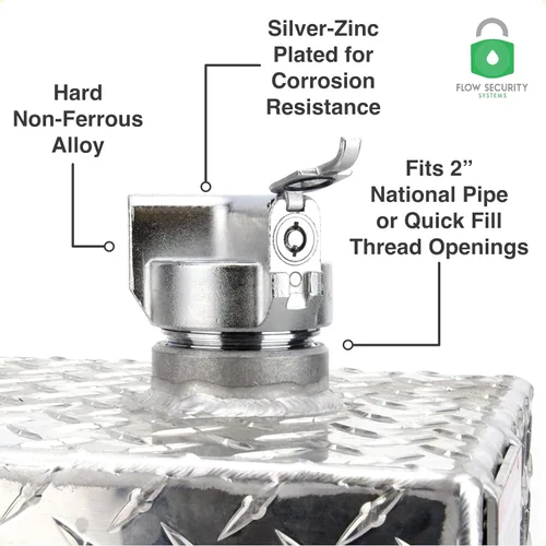 Miniatura 7 de La tapa de bloqueo sin ventilación Flow Security Systems para aceite de calefacción, refrigeradores, transferencia y tanques de combustible