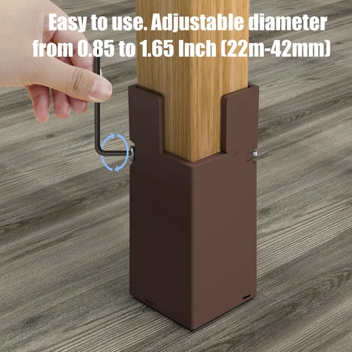 Miniatura 7 de Sephyroth Elevadores de Cama Ajustables Elevadores de Muebles Paquete de 4 con Abrazadera de Tornillo. Elevadores de Mesa Escritorio Silla. Negro