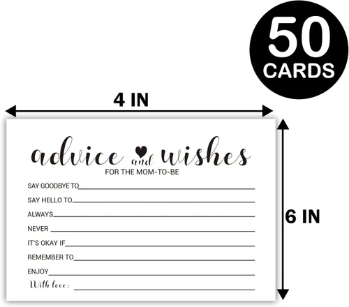 Miniatura 4 de KRUCVOJO 50 tarjetas de consejos y deseos para los futuros padres - Tarjetas de consejos para nuevos padres para actividades de juegos de baby