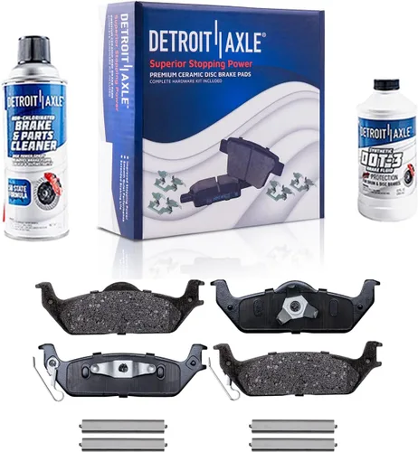 Miniatura 120 de Detroit Axle - Pastillas de freno traseras para Honda Odyssey 2011-2017 Pilot 2007-2013 MDX 2010-2013 ZDX 2010-2013 Pastillas de freno de cerámica