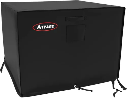 Miniatura 21 de Atyard Cubierta cuadrada para fogata de gas, 36 pulgadas de largo x 36 pulgadas de ancho x 24 pulgadas de alto, impermeable, resistente al viento